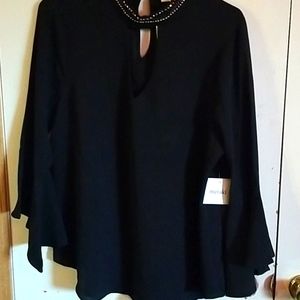 Sz X-LG Black Dress Blouse